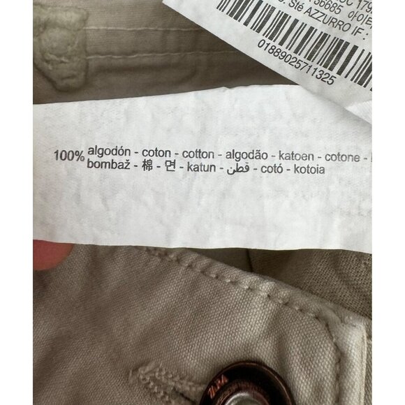 Zara Parachute Pants Light tan baggy cropped barrel sz 0 - Picture 11 of 12